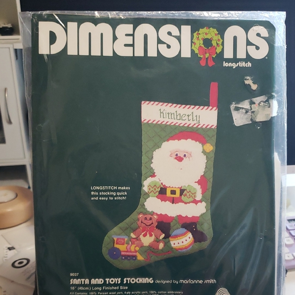 Dimensions Santa and Toys Stocking Kit #9037.
